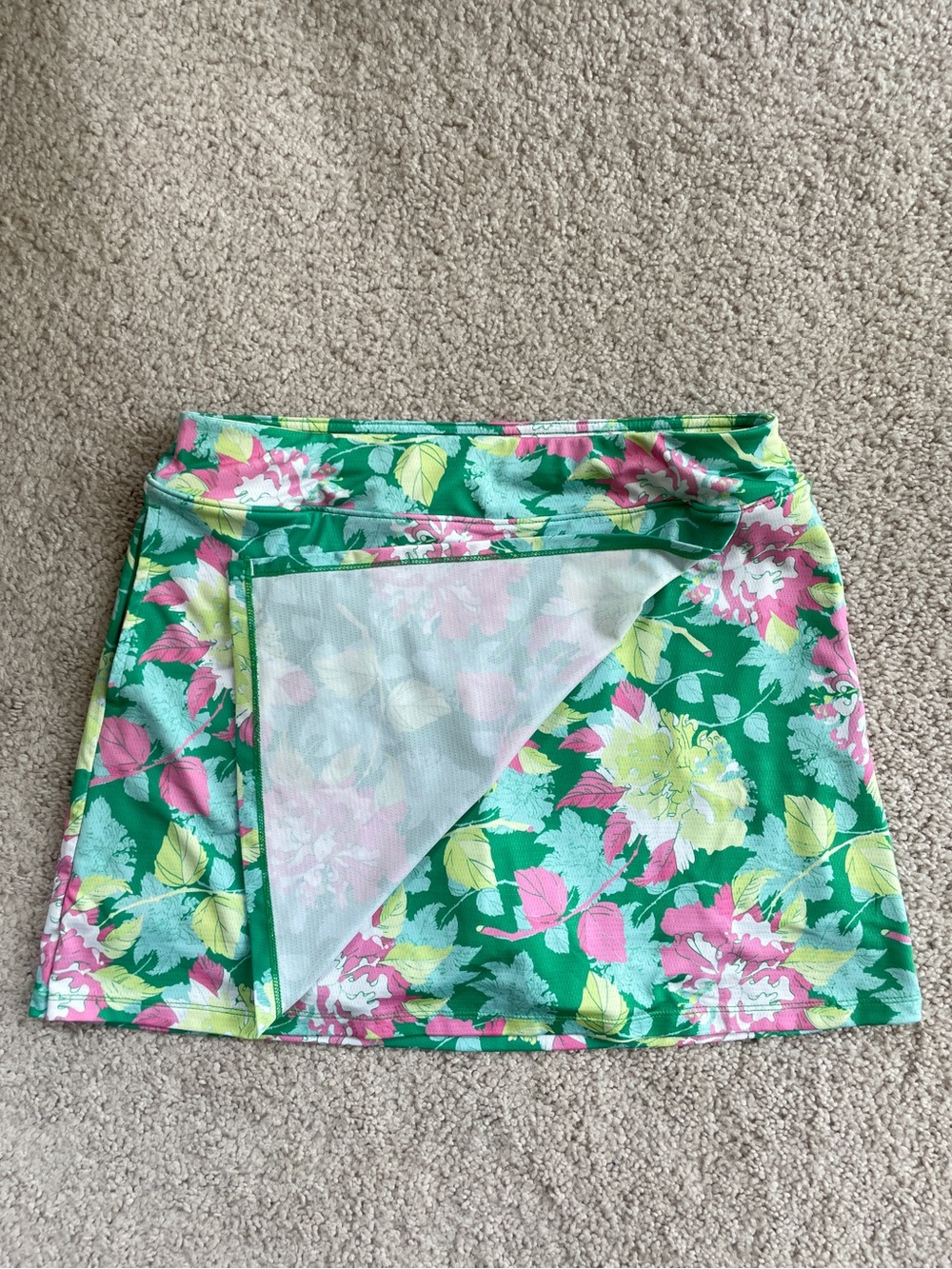 Sport Haley Tropical Green Pink Floral High Rise Athletic Golf Skort Size Small - Picture 5 of 10